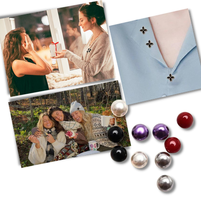 Elegant brooch buttons without sewing