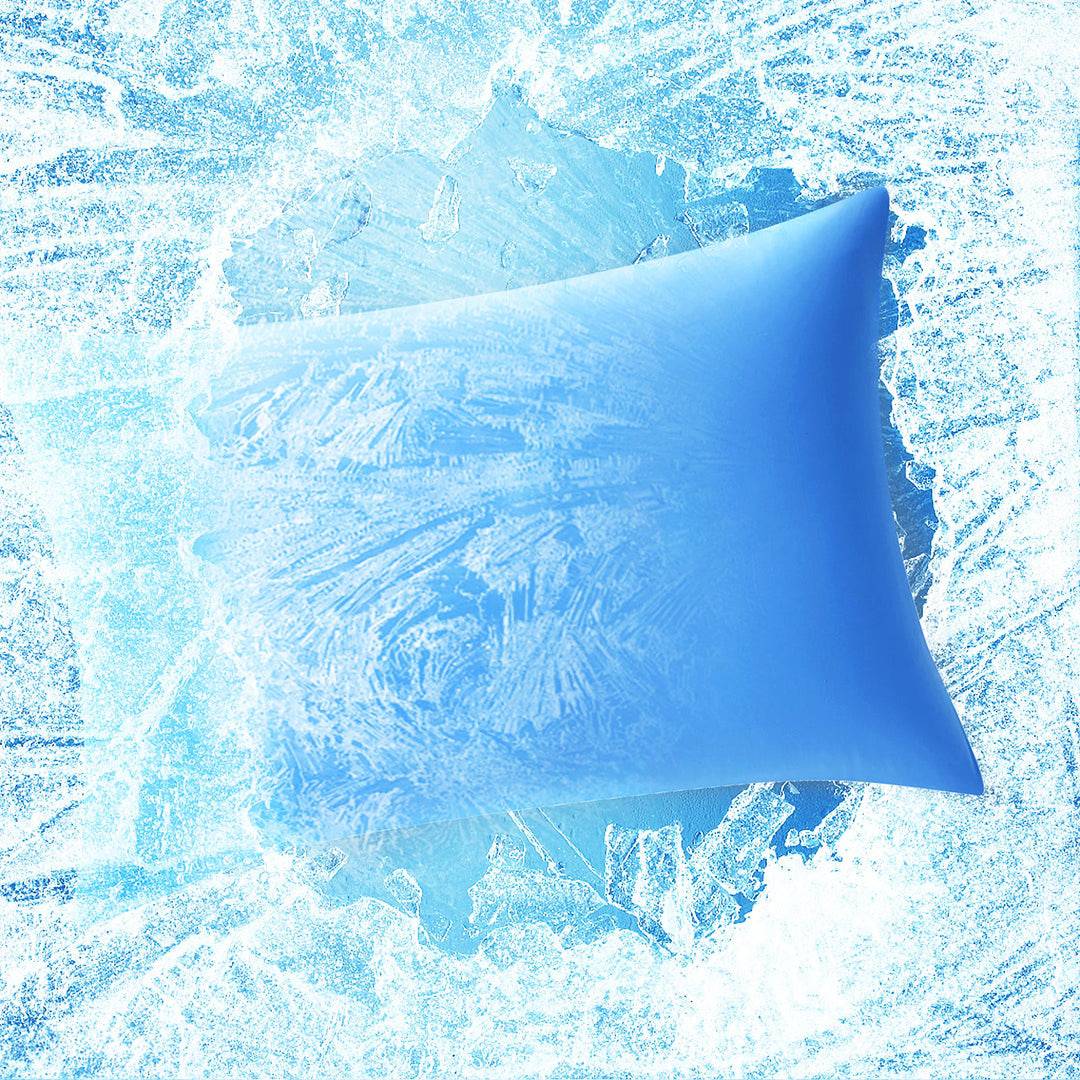 2-Pack Premium Silky Super Cooling Blue Pillowcases –  Extreme Q-Max 0.5 | Kalsten