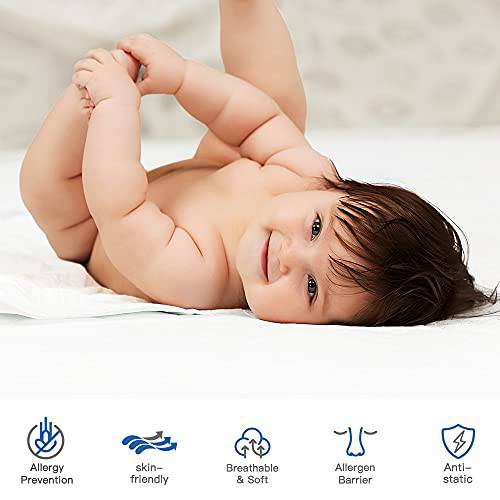 Q-Max 0.43  Cooling Bed Protector Waterproof Mattress Protector Queen Cover White- Fit Up to 18" | Kalsten