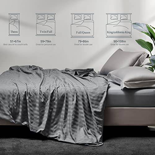 Cooling Fabric Q-max>0.5 Double-Sided Summer Blanket  of Dark Grey | Kalsten