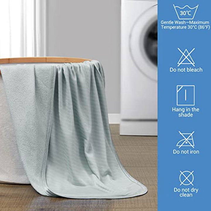 Cool Fiber Q-Max 0.4 Double-Sided Ice Silk Cooling Blanket – Gray | Kalsten