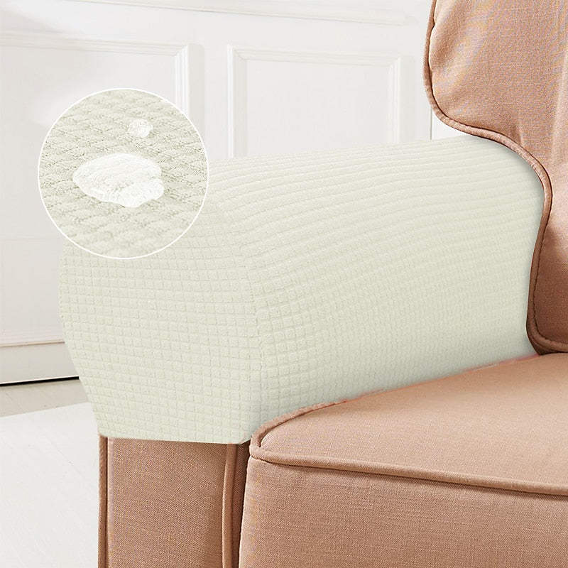 Kalsten | Stretch Armrest Covers – Spandex Covers for Chairs & Armchairs, Set of 2, Bordeaux