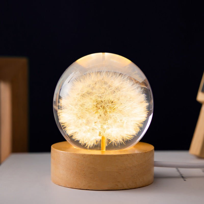Crystal Ball Lamp with Eternal Flowers – Lumora | Kalsten