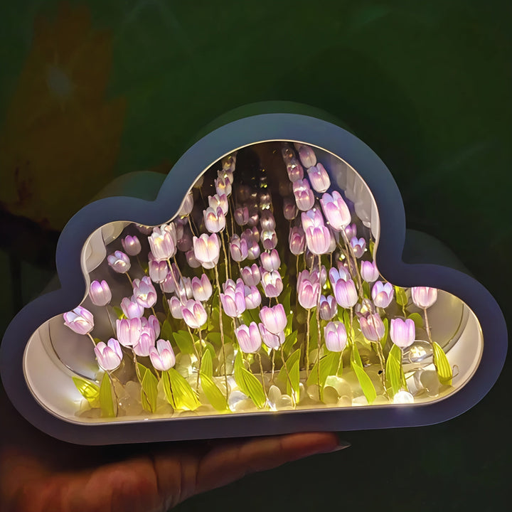 LED Table Lamp Floral Infinity Mirror Light | Kalsten