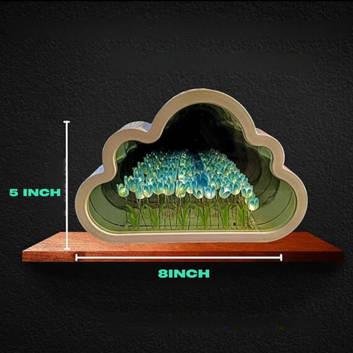 LED Table Lamp Floral Infinity Mirror Light | Kalsten