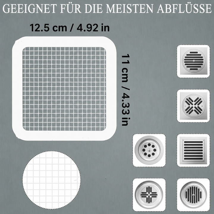 Kalsten | Disposable drain screens with adhesive surface – Against clogging & mold in the bathroom