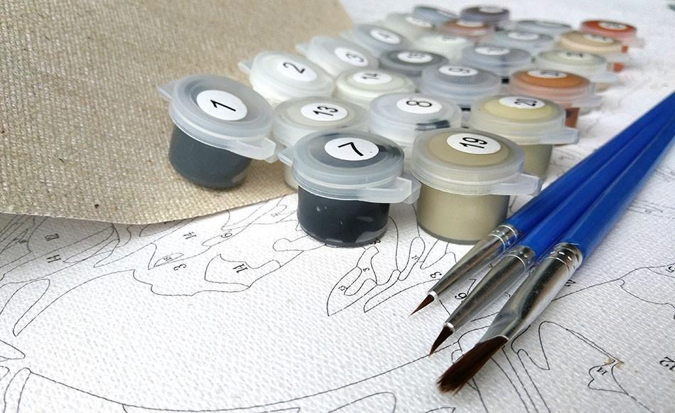 European Flowers - Van-Go Paint-By-Number Kit | Kalsten