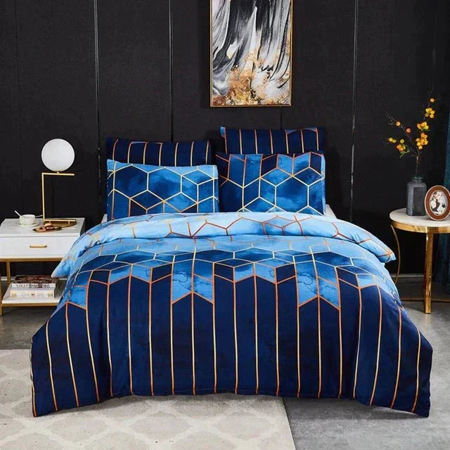 Geometric Luxury Duvet Cover – Breathable & Cooling Kalsten
