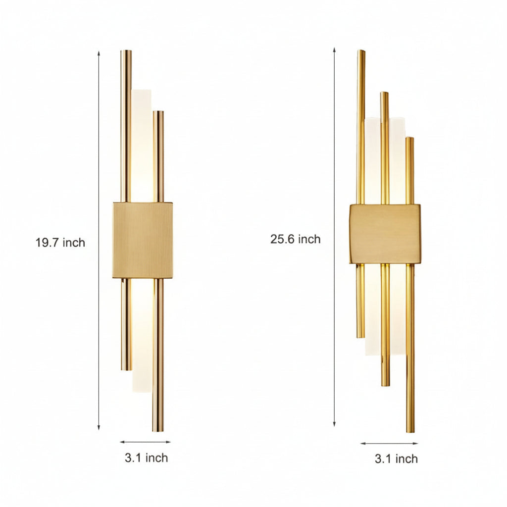 Postmodern Copper Wall Sconce - Up/Down LED Art Decor Light - 2-Light/4-Light - 3000K | Kalsten