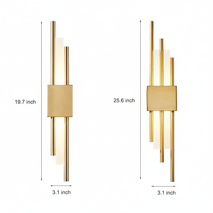 Postmodern Copper Wall Sconce - Up/Down LED Art Decor Light - 2-Light/4-Light - 3000K | Kalsten