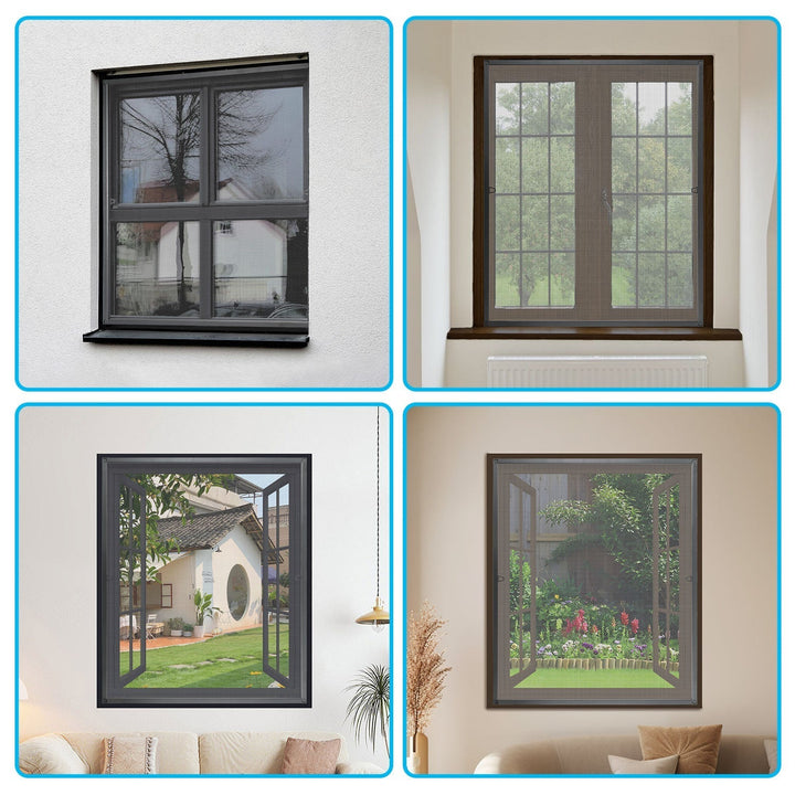 Fly screen window insect protection anthracite | Kalsten