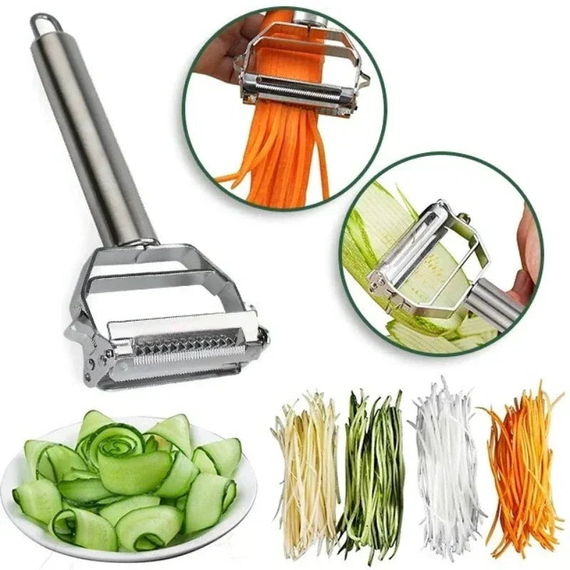 Kalsten | Ultra-sharp stainless steel multifunctional vegetable slicer & julienne cutter potato carrot grater