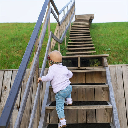 Skanto | Non-Slip Stair Treads 10-Pack – 6"x24", 80-Grit, Weather-Resistant
