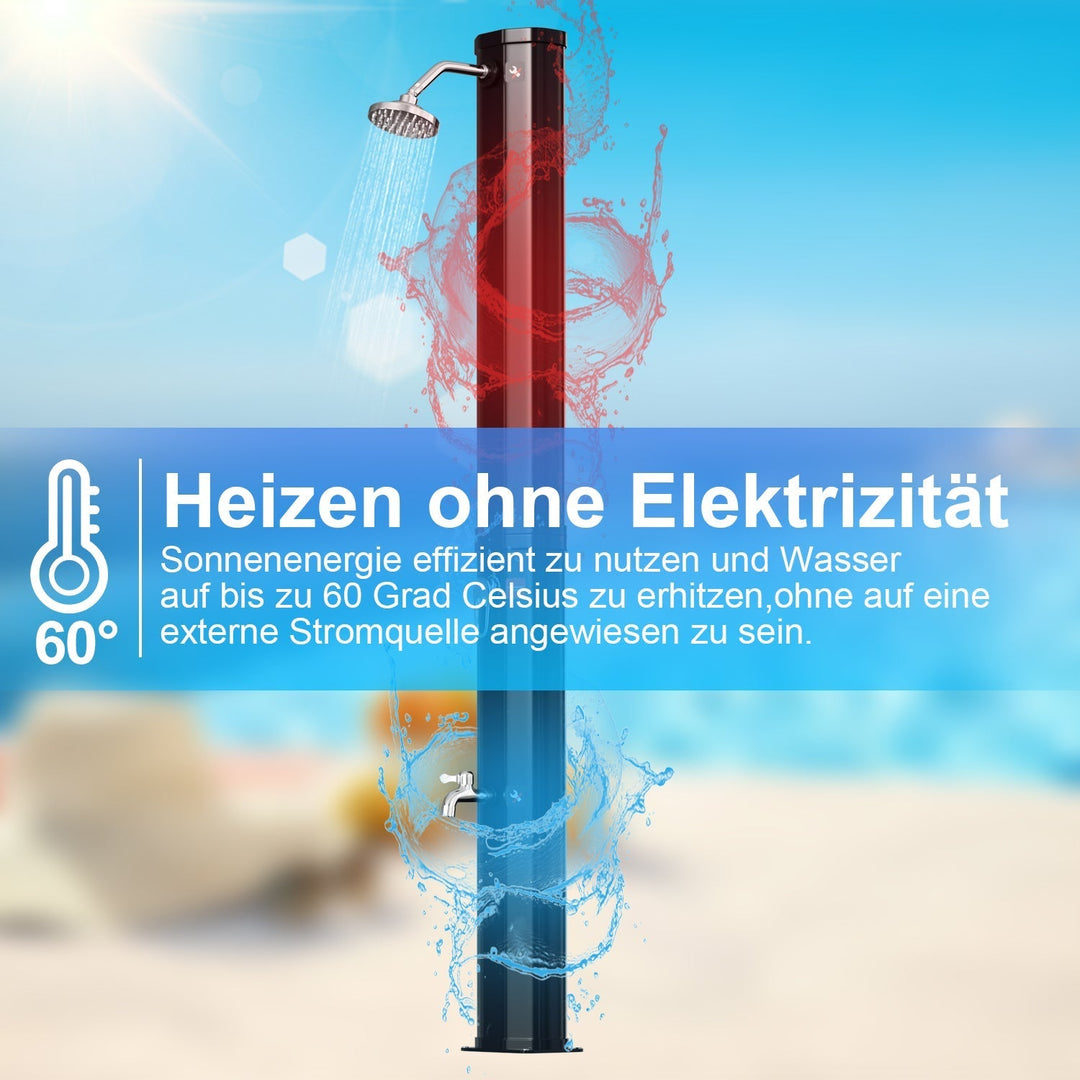 Solar shower 35L garden shower incl. protective cover | Kalsten