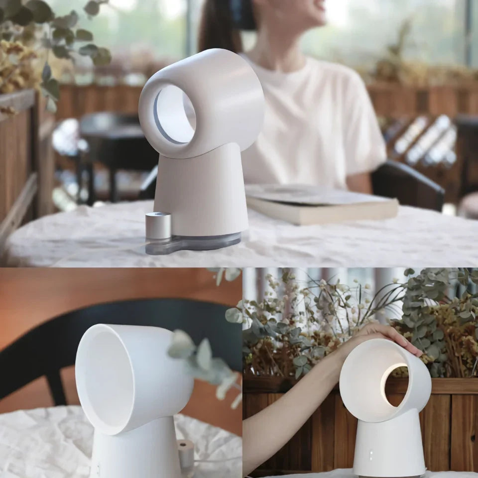 Bladeless USB Humidifier Fan with LED Night Light | Kalsten