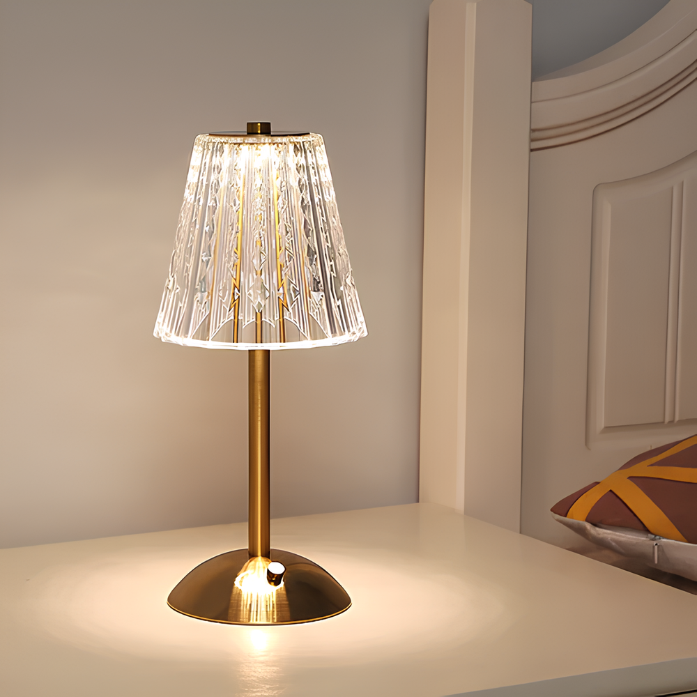 Golden Crystal Table Lamp | Kalsten
