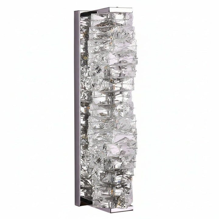 Modern Crystal Pillar LED Wall Sconce – Luxury 3-Color Dimmable Wall Light (Gold/Silver) | Kalsten