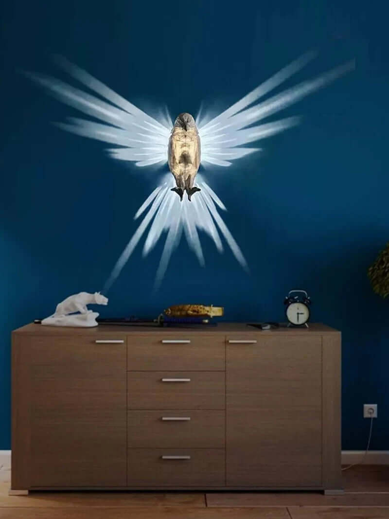 Modern Creative Bird Wall Lamp Owl Eagle Shape Projector Atmosphere Sconce Light 3D Print Body Animal Lighting Lustre Home Decor | Kalsten