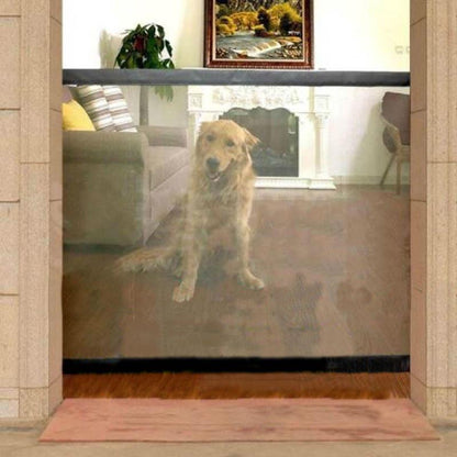 Brehn | Indoor Dog Fences The Magic Mesh Retractable Indoor Dog Gate