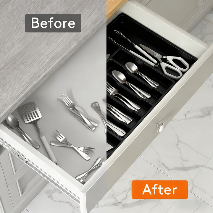 Extendable cutlery tray 33–57 cm | Kalsten