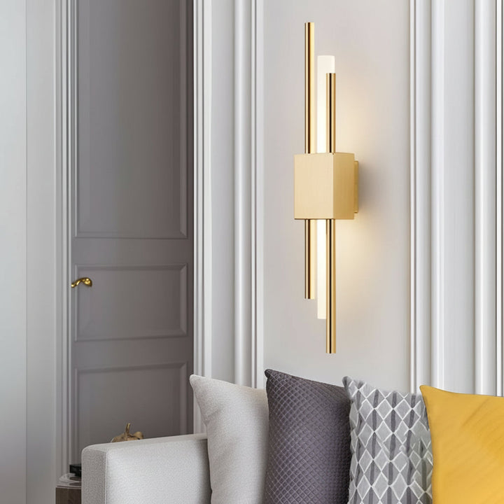 Postmodern Copper Wall Sconce - Up/Down LED Art Decor Light - 2-Light/4-Light - 3000K | Kalsten