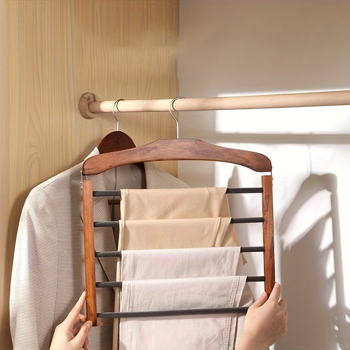 Wood Pants Hanger Multi-Layer 2 Piece Set | Kalsten