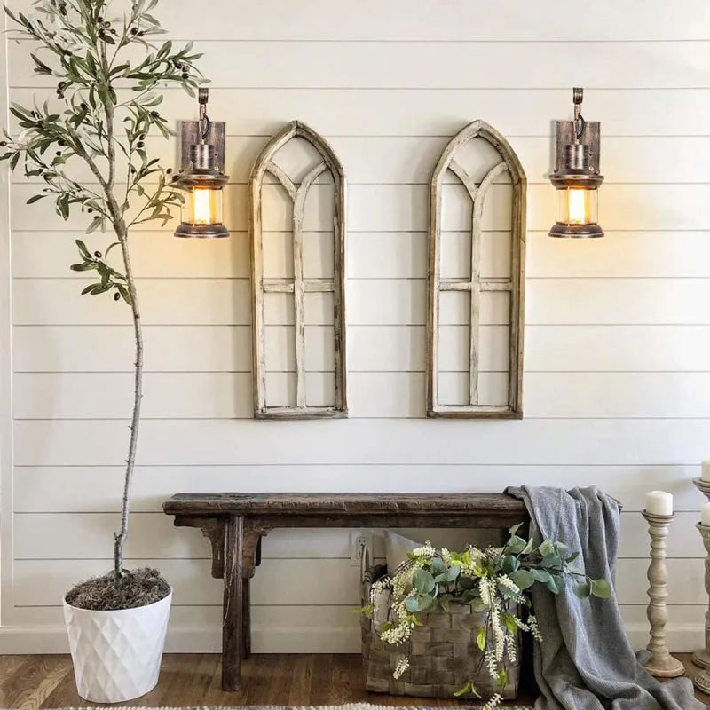 Vintage Glass Shade Wall Lamp Kalsten