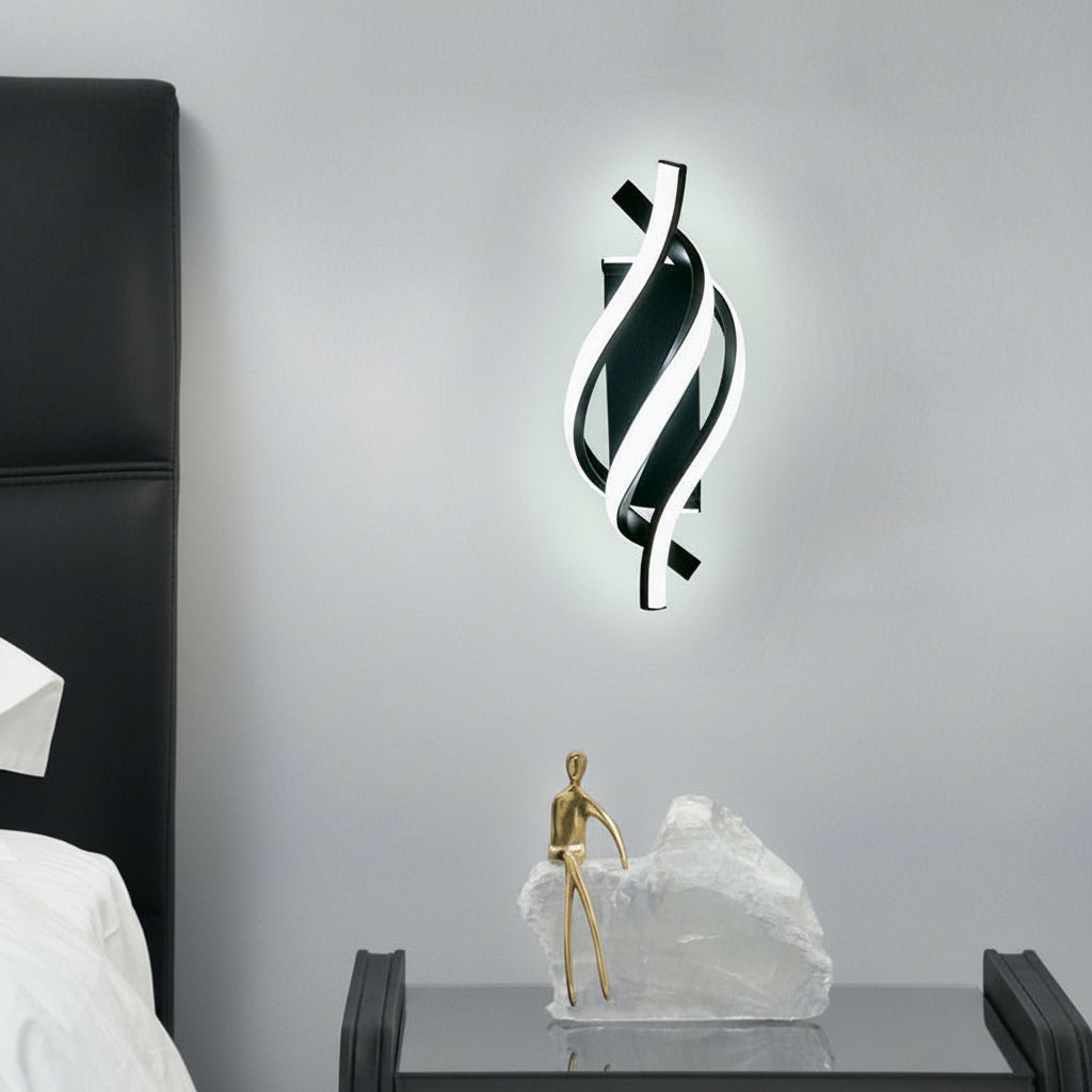 Spiral Wall Sconce Helix DNA Metal Acrylic 22W 33cm / 13in 3-Color Dimmable | Kalsten