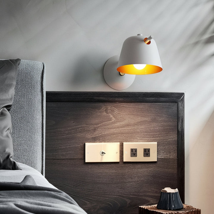Metal Wall Sconce – Nordic Hat Style Matte Iron E27 (15x28cm) | Kalsten