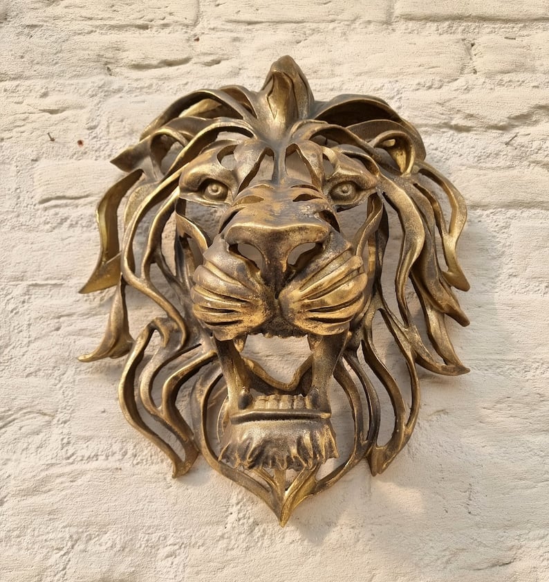 Kalsten | Rare Find-Large Lion Head Wall Mounted Art Sculpture