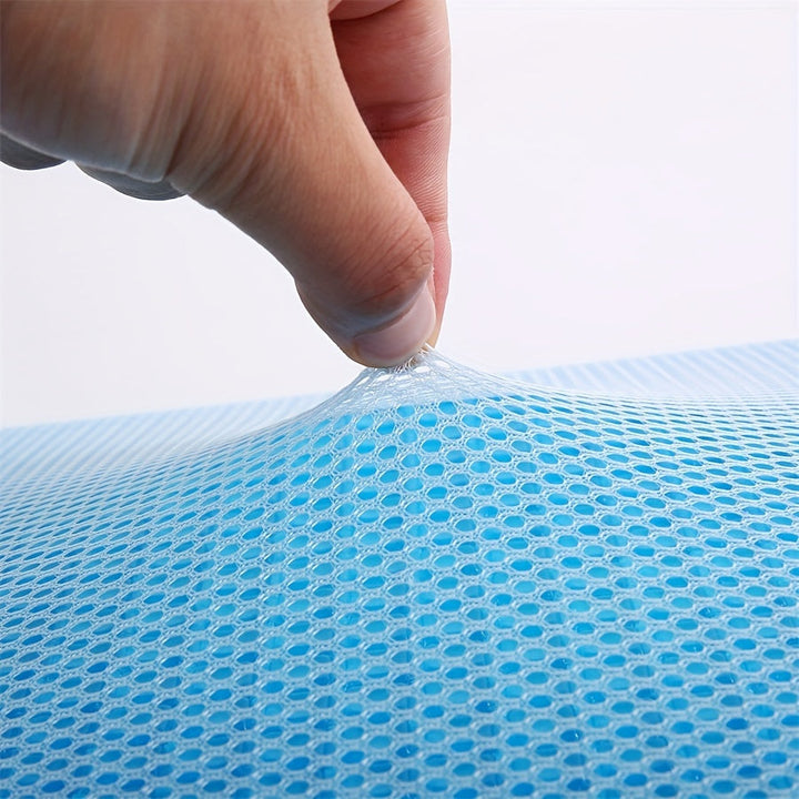 1pc Ergonomic Memory Foam Pillow with Breathable Mesh and Cooling Gel Core - Supports Neck and Back for Comfortable Sleep | Kalsten