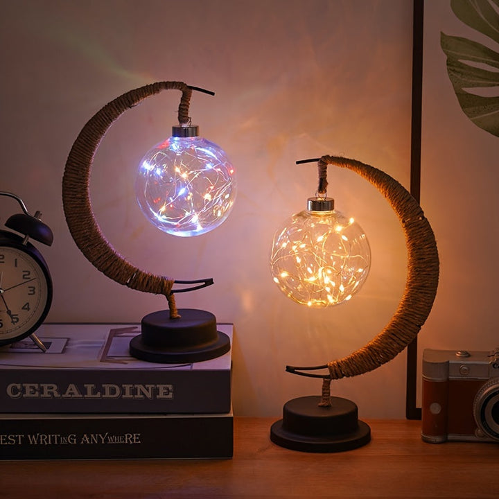 MoonGlow Lamp - Stylish Wrought Iron LED Table Lamp Kalsten