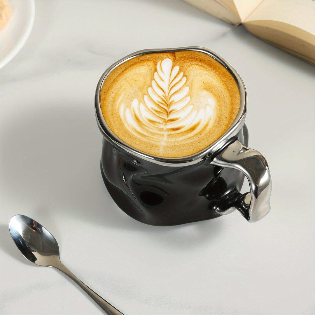 CreArt Mug – Handmade Ceramic Coffee Mug with Unique Crumpled Design | Kalsten