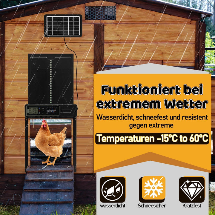Electric Chicken Coop Door Solar with LED Display and Remote Control | Kalsten