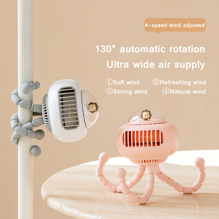 Lovely Cartoon Portable Safe Stroller Fan | Kalsten