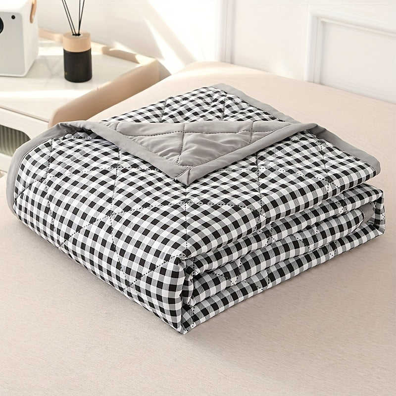 Elegant Preppy Plaid Summer Blanket for Cool Nights Kalsten