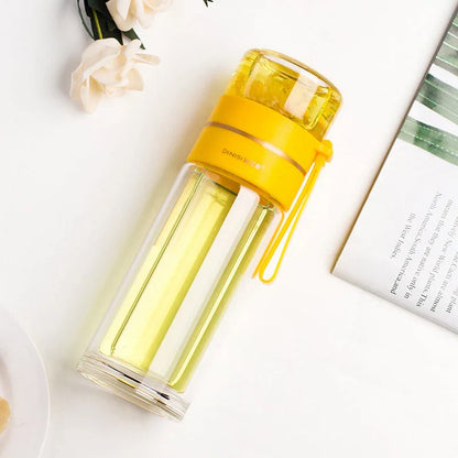 Skanto | Double-Walled Glass Bottle with Tea Filter and Infuser