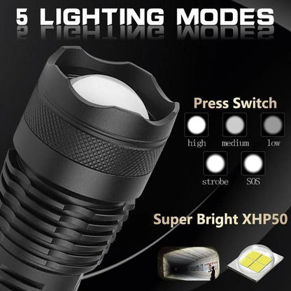 Skanto | Powerful 90000 Lumens LED Flashlight – The Best Flashlight for Any Adventure