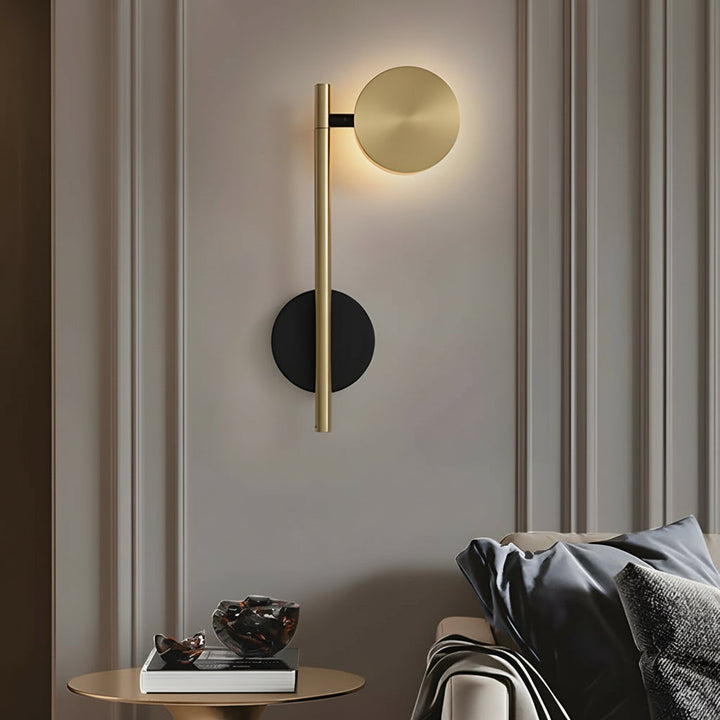 Modern Nordic Adjustable LED Wall Sconce – 350° Rotatable Aluminum Reading Light - 12W, Black & Gold | Kalsten