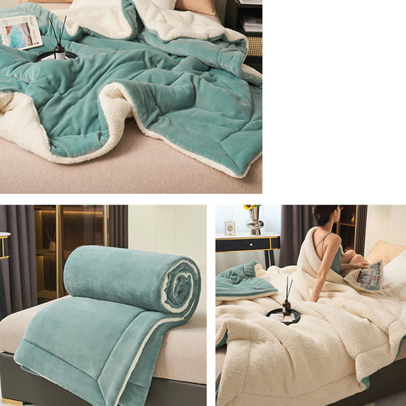 Double-Sided Velvet Cube Rug – Thick & Soft