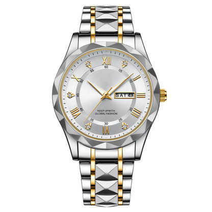 BowLift | Waterproof Luminous Stainless Steel Two-tone Quartz Men's Watch