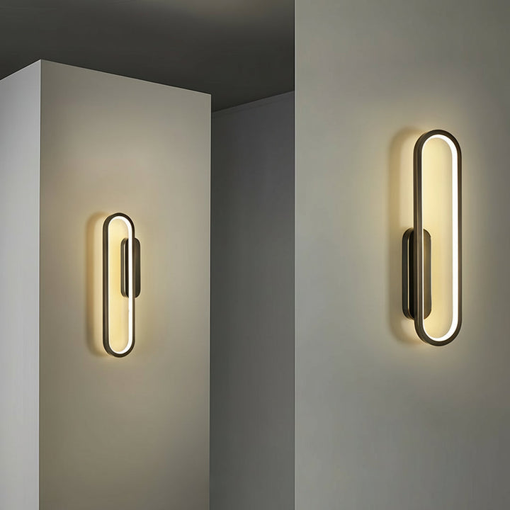 LED Wall Sconce Light – Oval Minimalist Aluminum Silicone (40cm / 15.7in) | Kalsten