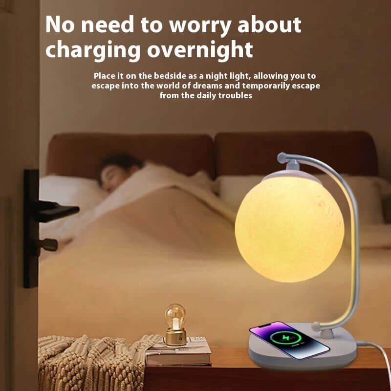 Led Smart Atmosphere Table Wireless Charging Eye Protection Bedside Lamp | Kalsten