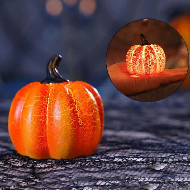 New Halloween Pumpkin Lantern Simulation Pumpkin LED Candle Lamp Resin Luminous Pumpkin | Kalsten
