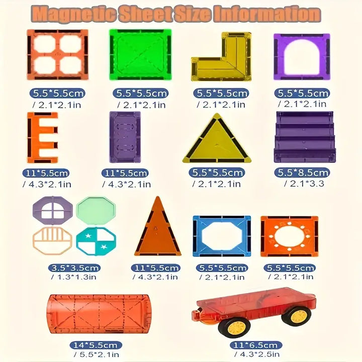 Kalsten | Magnetic Building Blocks Set - Create Endless Adventures with 69 Pieces