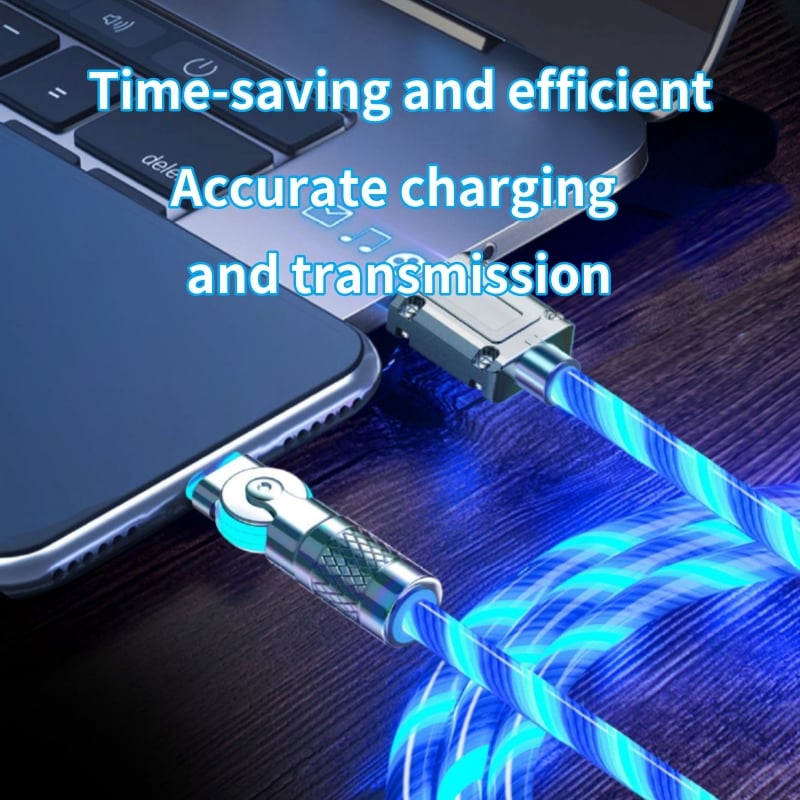 Kalsten | Magnetic Charging Cable | 540° Rotating Connector | Fast Charge with LED Glow