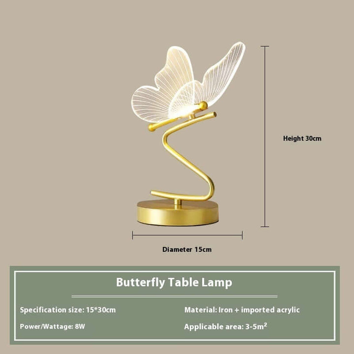 Bedroom Bedside Lamp Living Room Showcase Butterfly Table Lamp | Kalsten
