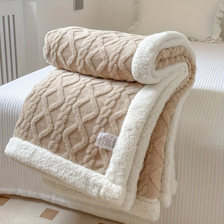 Stylish Reversible Fleece Blanket for Ultimate Comfort and Warmth Kalsten