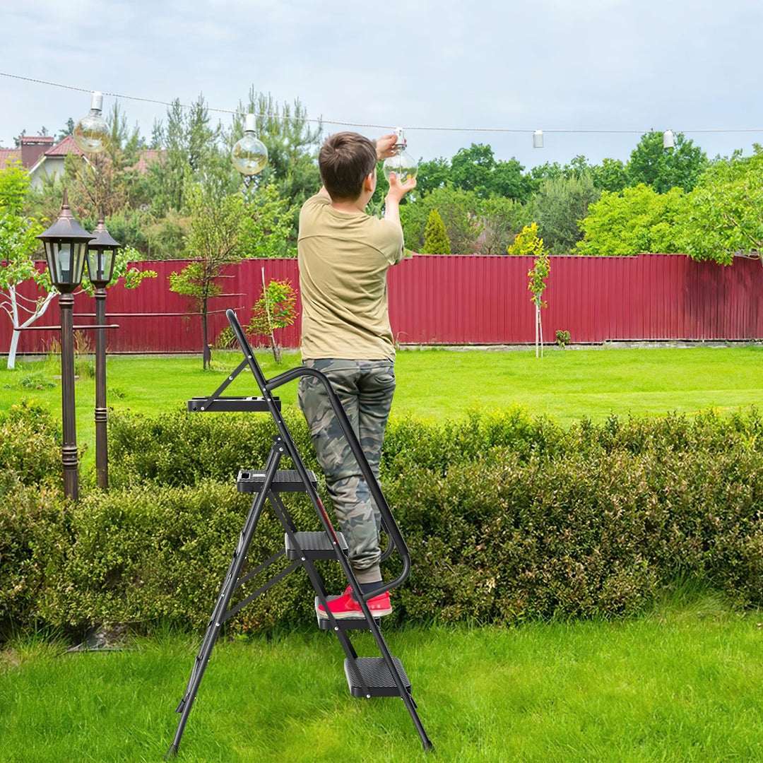 Folding Ladder 4 Steps/5 Steps with Removable Armrests | Kalsten