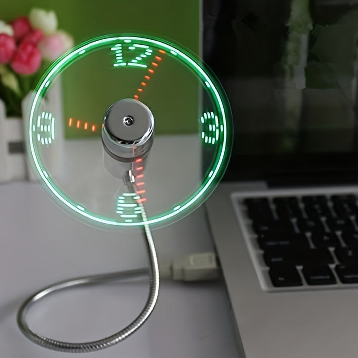USB Desk Fan with LED Clock Display | Kalsten